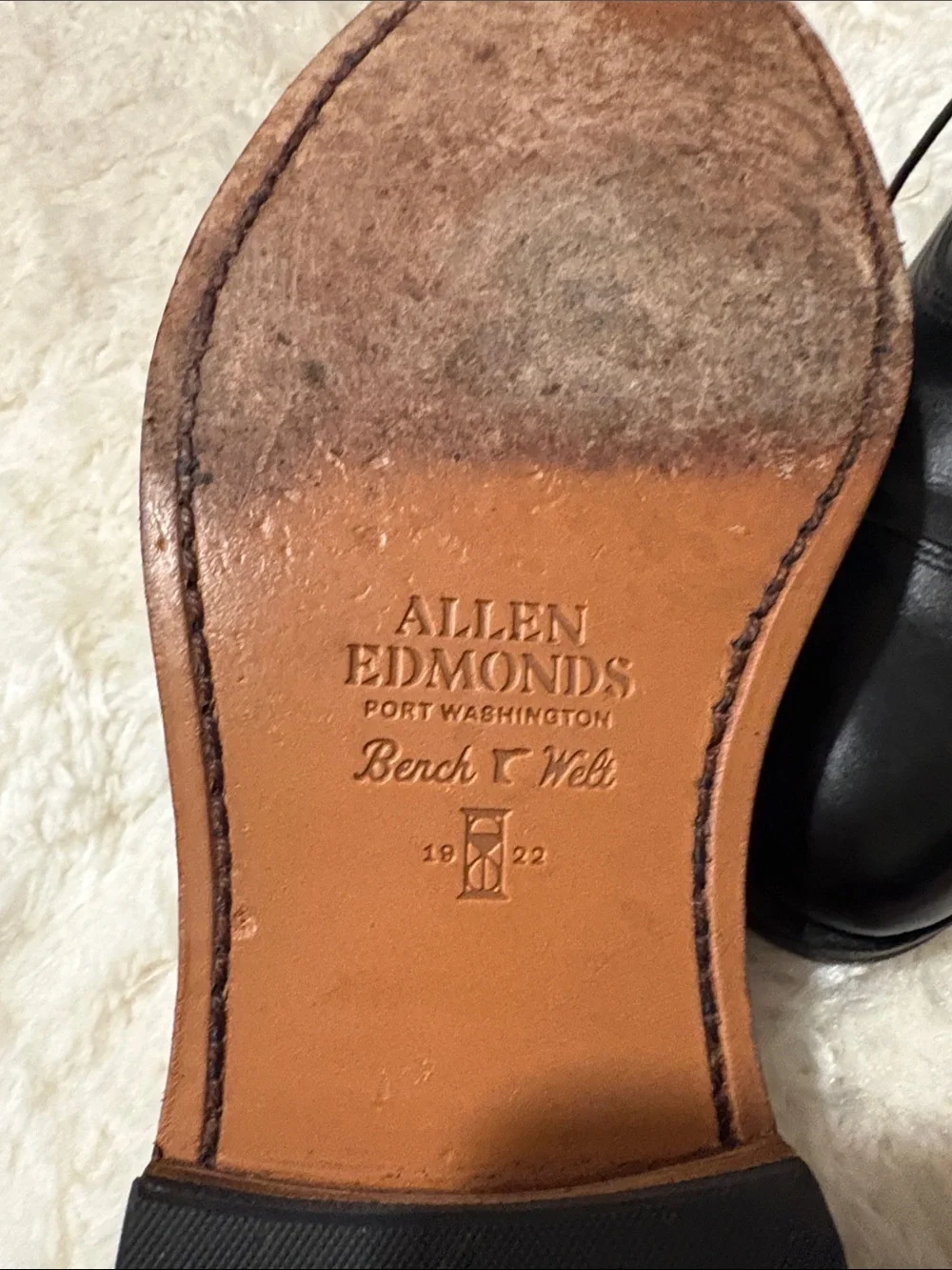 Allen Edmonds Park Avenue Black Calf Leather, Size 9D